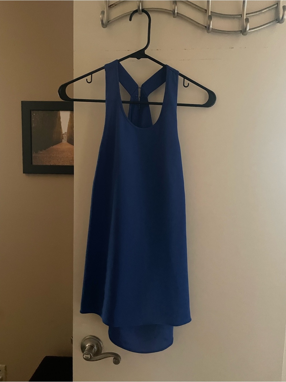 Women’s Royal Blue Sleeveless High-Low Tank Top